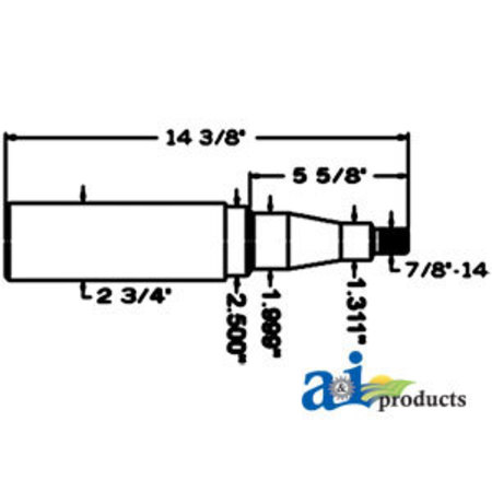 A & I PRODUCTS Spindle 3" x3" x14" A-SP5790